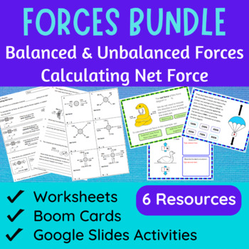 Preview of Balanced and Unbalanced Forces | Calculating Net Force | Forces Bundle