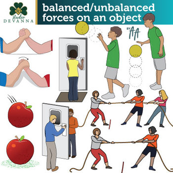 Preview of Balanced and Unbalanced Forces Clip Art