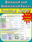 Balanced and Unbalanced Forces "Doodle" Style Notes