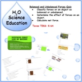 Balanced and Unbalanced Forces (Google Forms Quiz)