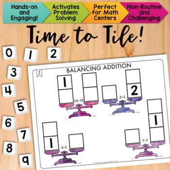 Preview of Balancing Addition Math Centers Math Tiles