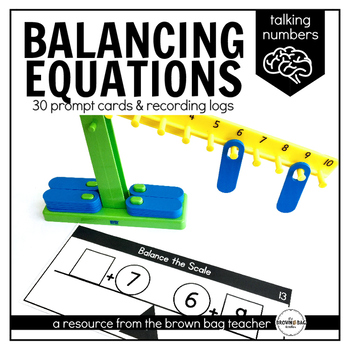 Preview of Balancing Addition & Subtraction Equations Prompts: Number Talks Task Cards