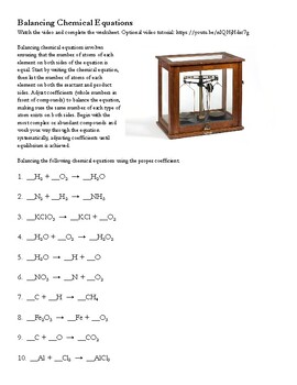 Preview of Balancing Chemical Equations