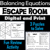 Balancing Chemical Equations Activity: Chemistry Escape Ro