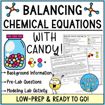 Preview of Balancing Chemical Equations Candy Lab