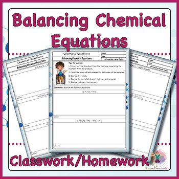 balancing equations homework answer key