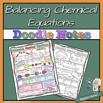 Preview of Balancing Chemical Equations Doodle Notes