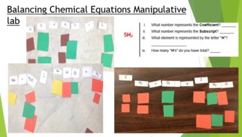 Preview of Balancing Chemical Equations Manipulative Lab