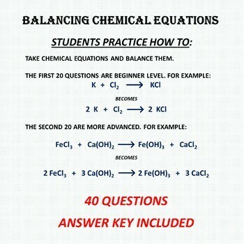 Balancing Chemical Equations — Overview & Examples - Expii