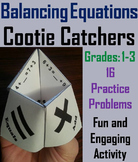 Balancing Equations Activity 1st 2nd 3rd Grade Cootie Catc