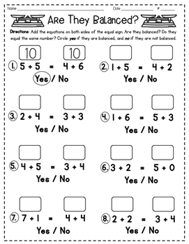 Balancing Equations Addition by Karri Meyer | Teachers Pay Teachers