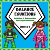 Balancing Equations - Addition and Subtraction