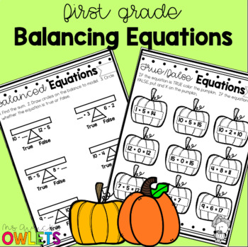Preview of Balancing Equations Addition and Subtraction