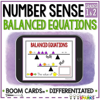 Preview of Addition and Subtraction Balanced Equations | BOOM Cards