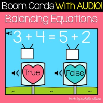 Preview of Addition Boom Cards - Balancing Equations & Addition to 10 Math Boom Cards