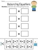 Balancing Equations Worksheets for Fun First Grade Math Activities