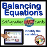 Balancing Equations BOOM Cards Digital Math Activity