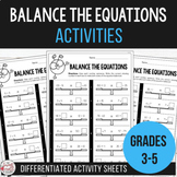 Balancing Equations - Equivalent Number Sentence Activities