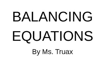 Preview of Balancing Equations Intro Animation-ppt FREE