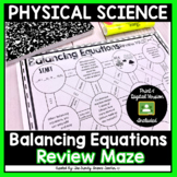 Balancing Equations Maze Worksheet- Print and Digital