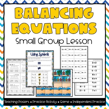 Preview of Balancing Equations Small Group Lesson - Third Grade