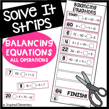 Preview of Balancing Equations Solve It Strips®