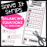 Balancing Equations Solve It Strips®