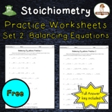 Balancing Equations - Stoichiometry Moles Worksheets Set 2