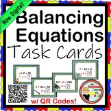 Balancing Equations Task Cards NOW Digital!