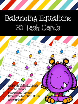 chemistry balancing equations game monkey business