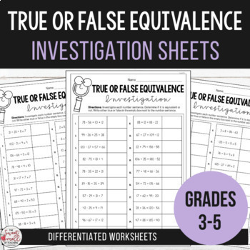 Preview of Balancing Equations Investigation Worksheets Print and Digital Distance Learning