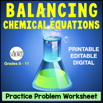 Balancing Chemical Equations by Amy Brown Science | TpT