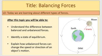 Preview of Balancing Forces ~KS3 ~ Year 7