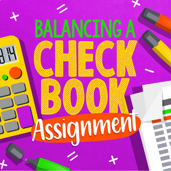 Preview of Balancing a Checkbook Assignment - Personal Finance, Accounting