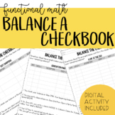 Balancing a Checkbook - Differentiated, Functional Math, L