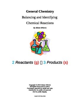 Preview of Balancing and Identifying Chemical Reactions