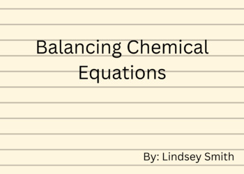 Preview of Balancing chemical equations