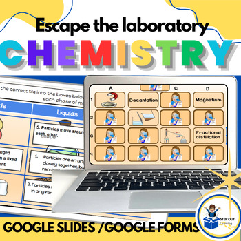 Preview of Balancing chemical equations + chemistry escape the room revision game  grade
