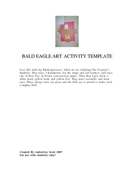 Preview of Bald Eagle Art Activity.