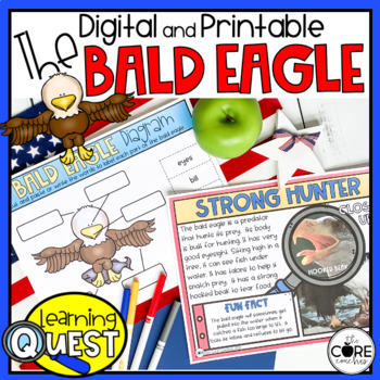 Preview of Bald Eagle Lesson Plans - Print & Digital American Symbols Activities