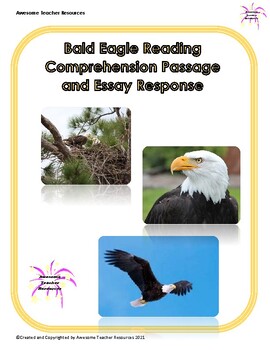 Preview of Bald Eagle Reading Comprehension Passage and Essay Response Grade 2