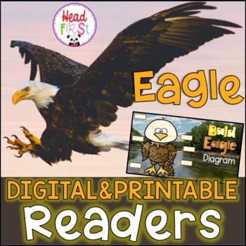 Preview of Bald Eagles Digital and Printable Guided Reading Books Google Classroom