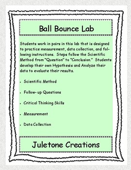 Preview of Ball Bounce Lab