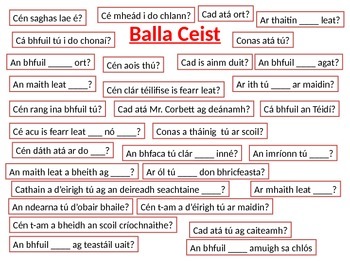 Preview of Gaeilge - Balla Ceist