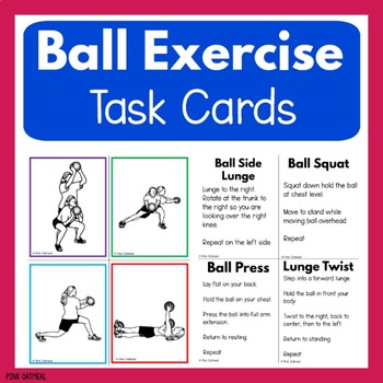 Preview of Ball Exercise Gross Motor Task Cards