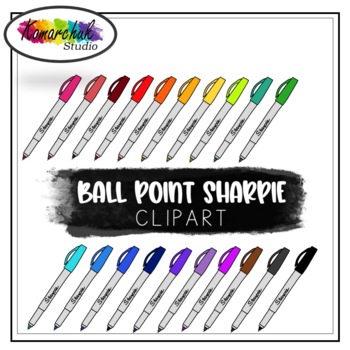 Almost Real - Colorful Sharpies Clip Art Set {Educlips Clipart}