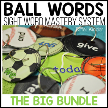 Preview of Sight Word Fluency - High-Frequency Words - Ball Word Bundle