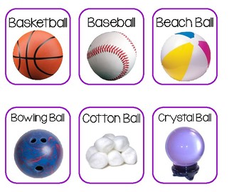 Ball study questions of the week & word wall by Preschool Productions