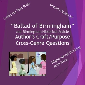 Preview of Ballad of Birmingham and Birmingham Historical Article Cross-Genre Questions