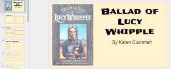 Preview of Ballad of Lucy Whipple Novel Study Guide Print and Google Slide
